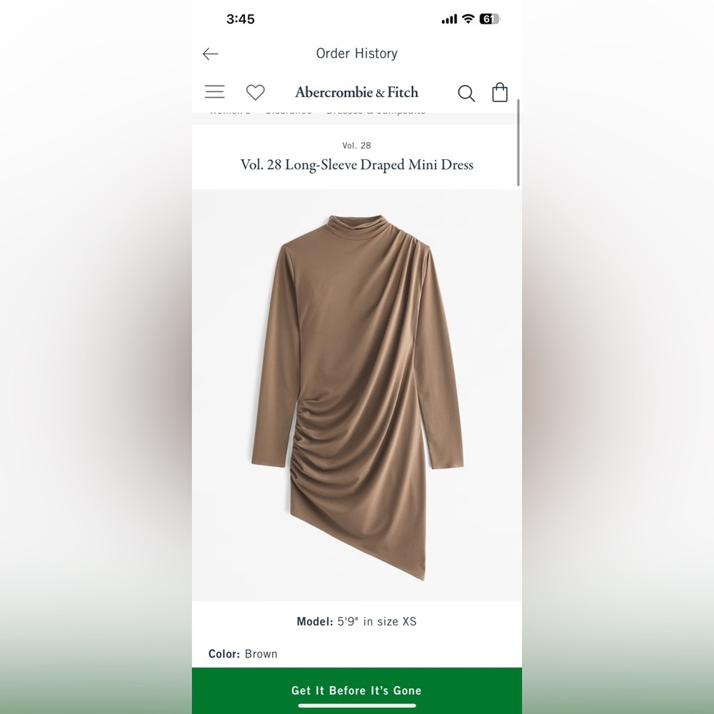 Brand New Brown A&F Dress